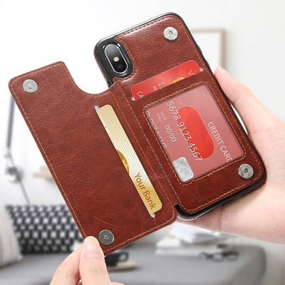 AUDI Leather Multi Card Holders Phone Cases For iPhone