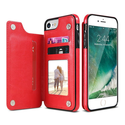 AUDI Leather Multi Card Holders Phone Cases For iPhone